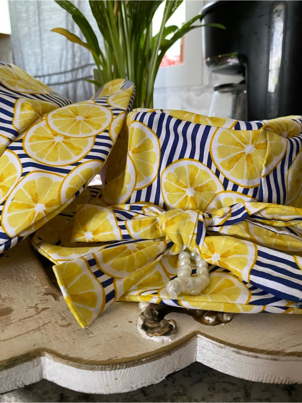 Mommy and Me Matching Sun Hats | Yellow Lemon Print